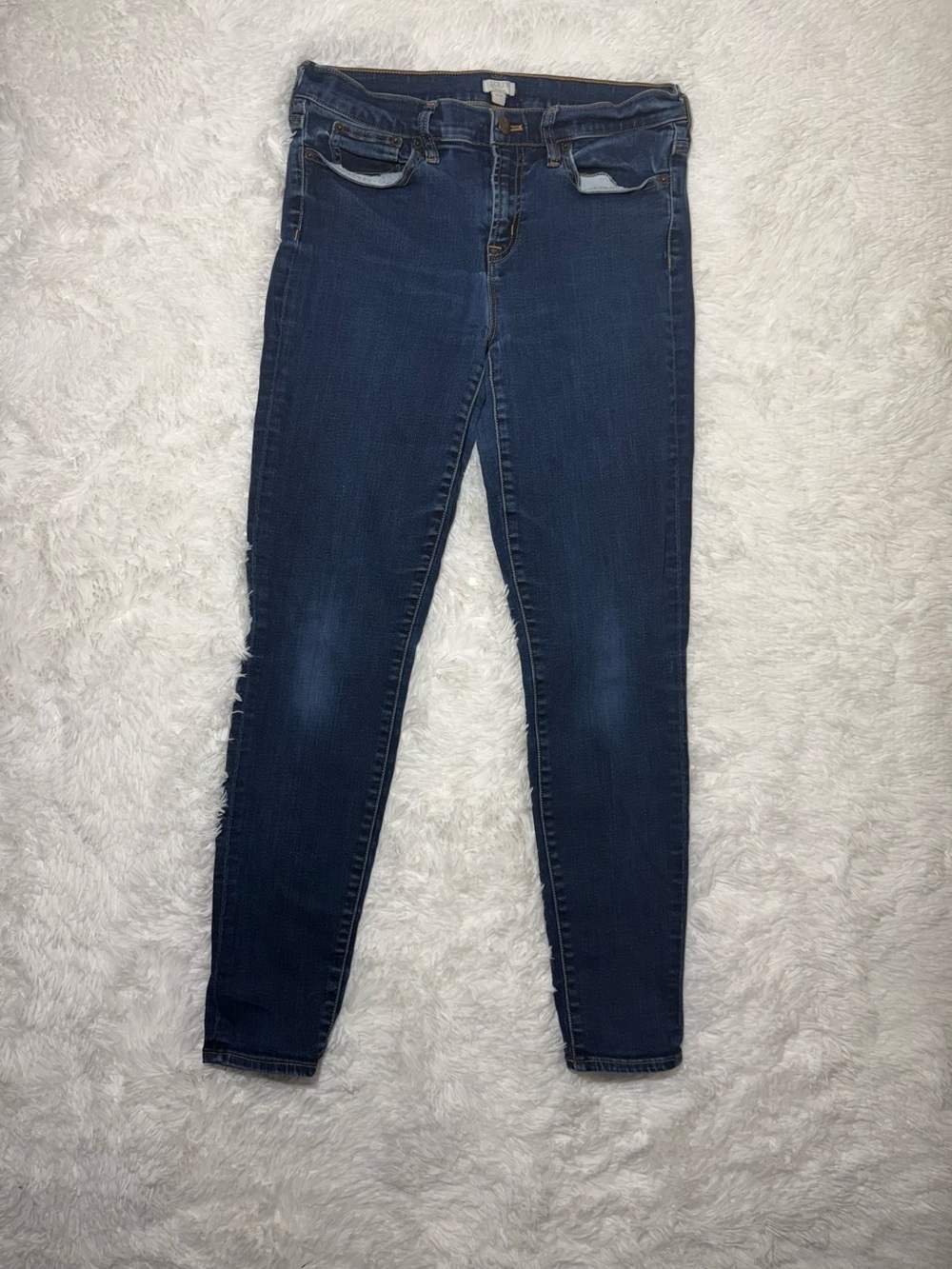Jeans J.Crew Women's Stretch Skinny Jeans Dark Wash Size 30 (34" Waist) Slim Fit